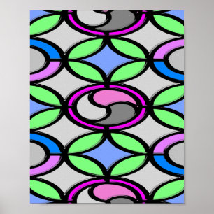 Póster Baldosas de color cristal