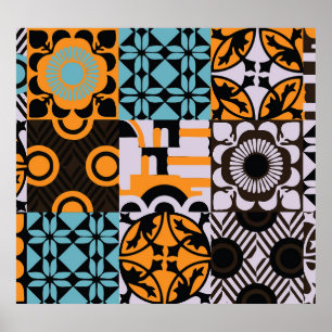 Póster Baldosas de época: detalles decorativos complejos.