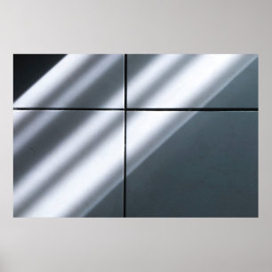 Póster Baldosas de suelo blanco