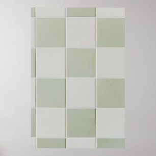 Póster Baldosas grises y blancas