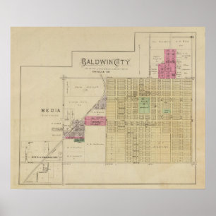 Póster Baldwin City, Douglas County, Kansas