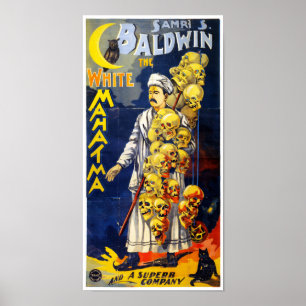 Póster Baldwin El afiche de la época del Mahatma Blanco