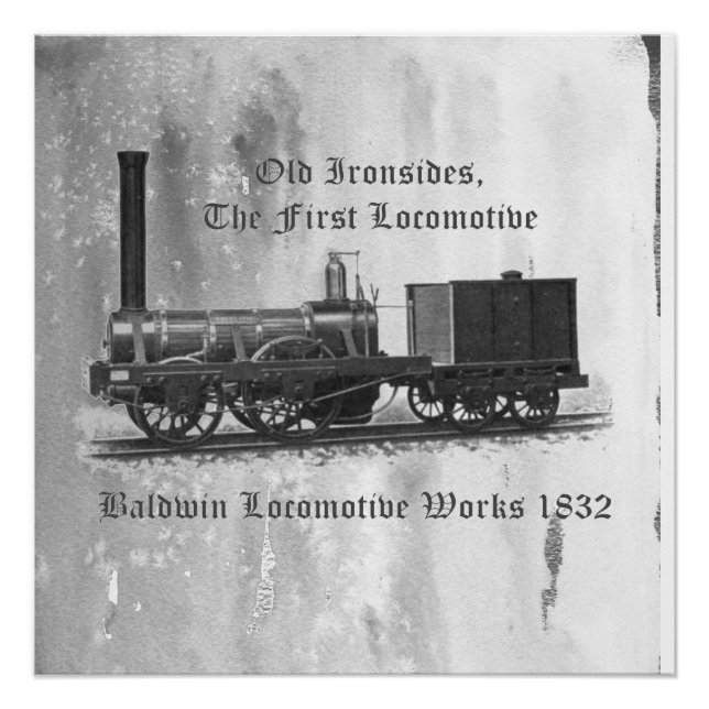 Póster Baldwin Locomotive Works ,Viejas Ironside 1832 (Anverso)