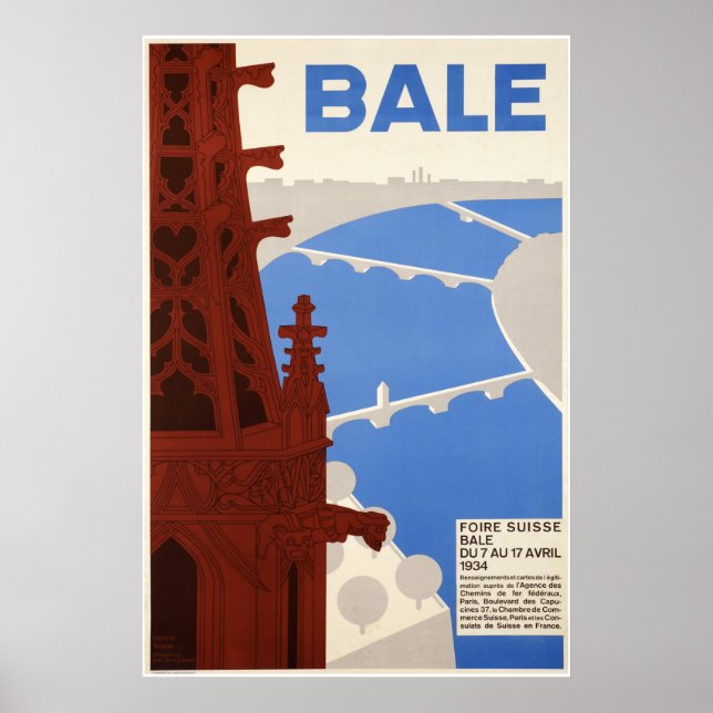 Póster Bâle, foire suisse du 7 au 17 avril 1934, Poster (Frente)
