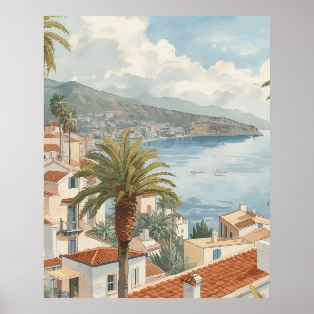 Póster Balearic Islands Vintage French Travel (Frente)