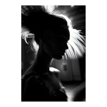 Balerina poster elegante con efecto desdibujado