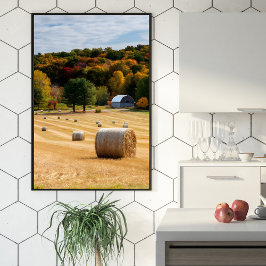 Póster Bales De Heno En Caída