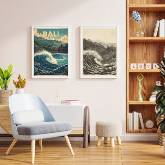 Póster Bali Breezes – Viajes Tropicales Indonesios Vintag