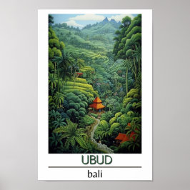 Póster Bali Indonesia Travel Ubud