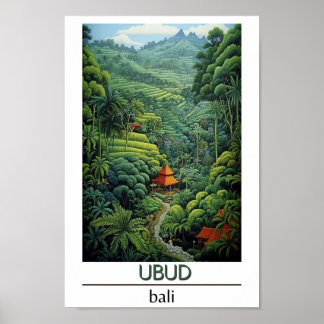 Póster Bali Indonesia Travel Ubud