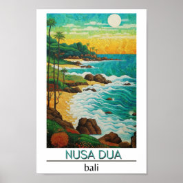 Póster Bali Indonesia Viaja Nusa Dua
