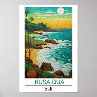 Póster Bali Indonesia Viaja Nusa Dua