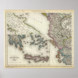 Póster Balkan Peninsula, Greece