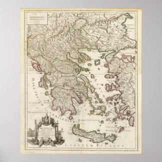 Póster Balkan Peninsula, Greece, Macedonia
