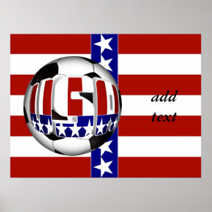 Póster Ball de fútbol de Estados Unidos