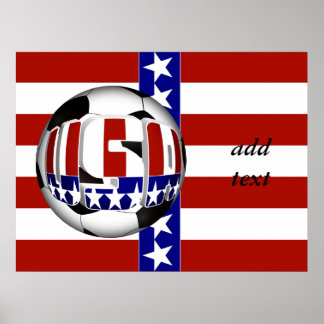 Póster Ball de fútbol de Estados Unidos