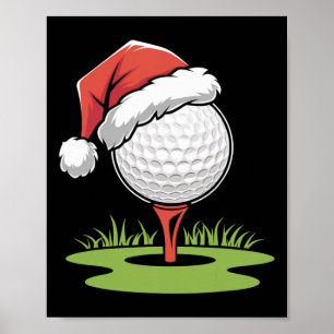 Póster Ball De Golf Santa Para Navidades Navidades De Bol