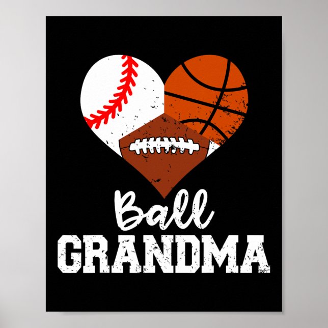 Póster Ball Grandma Fun Baloncesto (Frente)