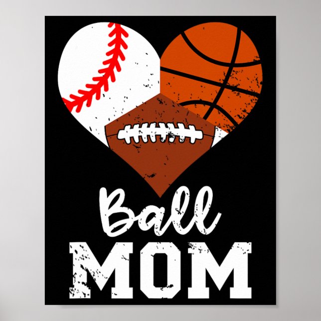 Póster Ball Mom Fun Basketball (Frente)