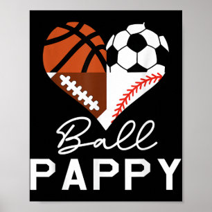 Póster Ball Pappy Basketball Fútbol Béisbol