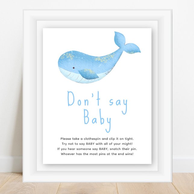 Póster Ballena acuarela - No digas bebé (Subido por el creador)