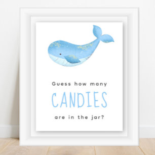 Póster Ballena acuática - Cuántos caramelos hay en el fra