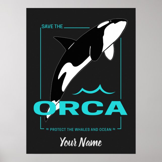 Póster Ballena asesina de orcas para un chica que ama las (Frente)