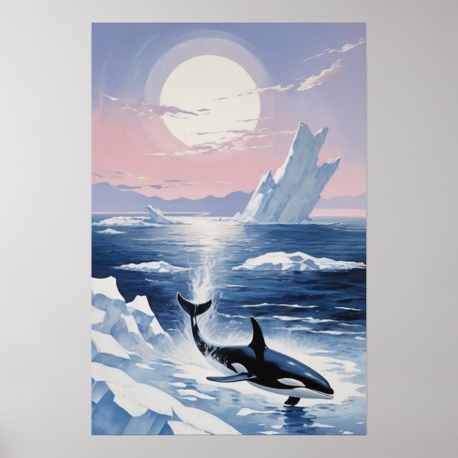 Póster Ballena Asesina Orca Alaska De Moda  (Frente)