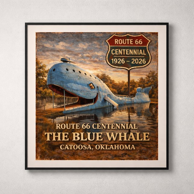 Póster Ballena Azul Catoosa Centenario de Oklahoma (Subido por el creador)