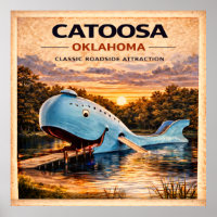 Ballena Azul de Catoosa Oklahoma Ruta 66 Vintage