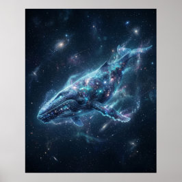 Póster Ballena Cósmica Estrella Océano