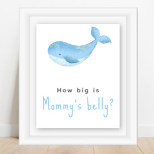 Póster Ballena de acuarela: ¿Qué tan grande es la barriga