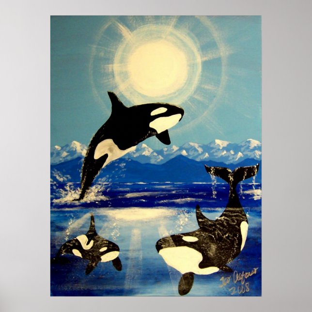 Póster ballena de orca (Frente)