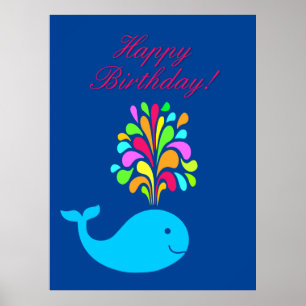 Póster Ballena divertida