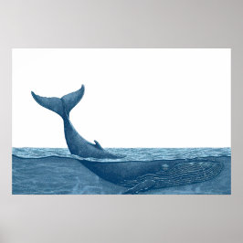 Póster Ballena en el océano Pequeña