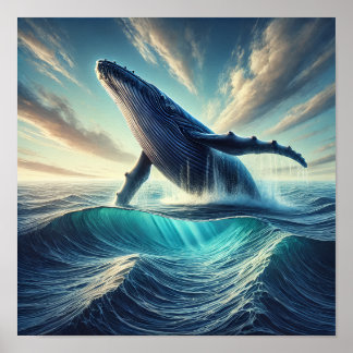 Póster ballena jorobada