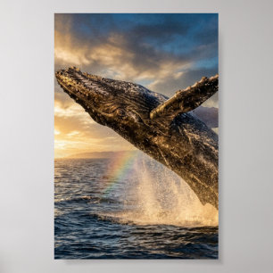 Póster "ballena jorobada"