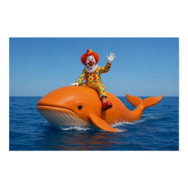 Póster Ballena Naranja Payasa (Anverso)