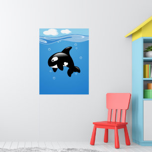 Póster Ballena orca en el océano