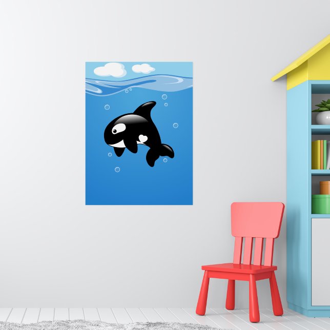 Póster Ballena orca en el océano (Guardería 1)