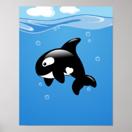 Póster Ballena orca en el océano