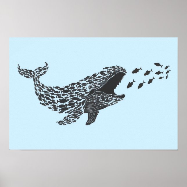 Póster Ballena Silueta (Frente)
