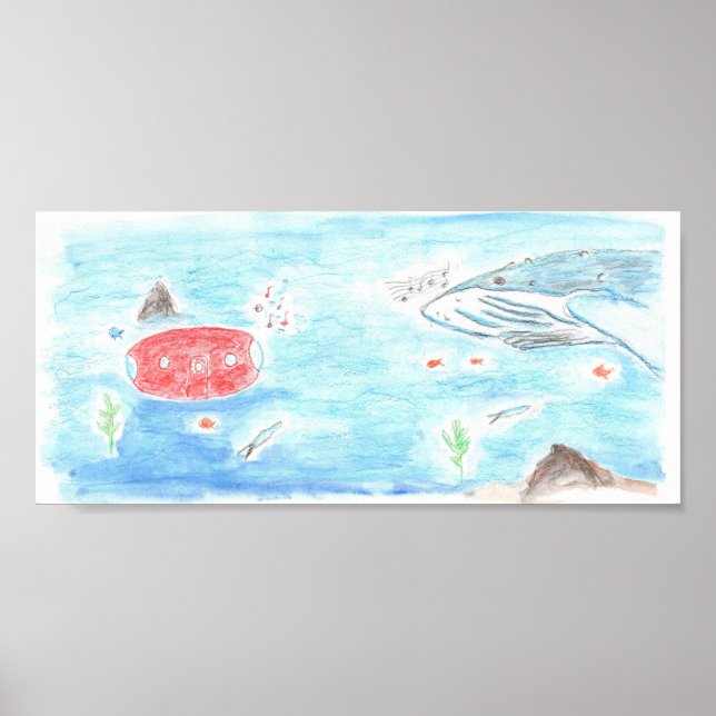 Póster Ballena y Red Runner Cantando (Frente)