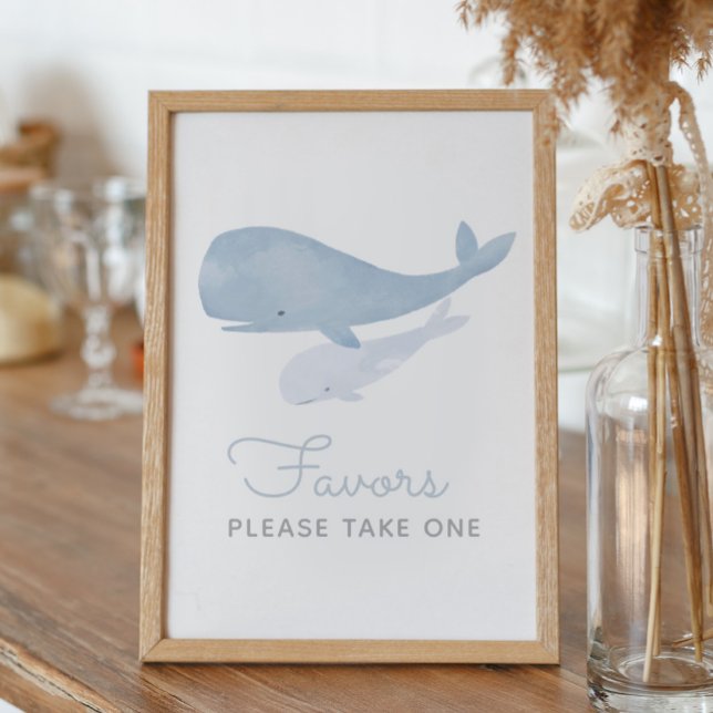 Póster Ballenas bajo el mar Baby Shower favorece el Rótul (Subido por el creador)