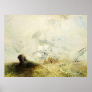 Póster Balleneros, 1845, por Joseph Mallord William Turne