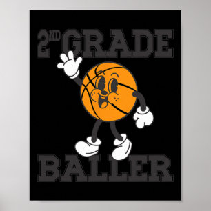 Póster Baller de 2º grado de baloncesto de vuelta a la es