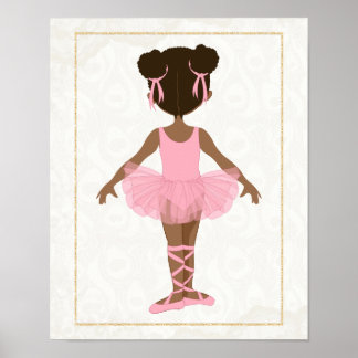 Póster Ballerina afroamericana