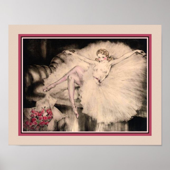 Póster "Ballerina" Art Deco de Louis Icart (Frente)