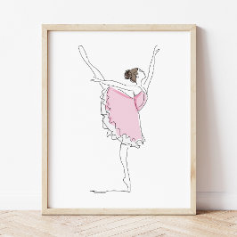 Póster Ballerina, Chica de ballet, bailarina de ballet, T