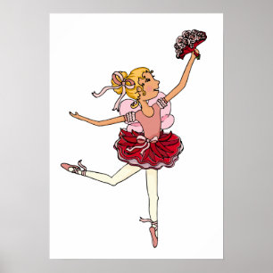 Póster Ballerina chica rubia poster
